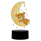 LED Lampe Mond mit Bärchen - Diamond Painting