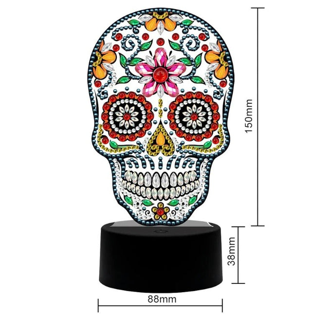 LED Lampe Totenkopf - Diamond Painting