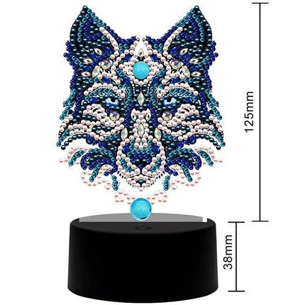 LED Lampe Wolfskopf - Diamond Painting