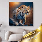 Leopard in Lauerstellung - 5D DIY Diamond Painting