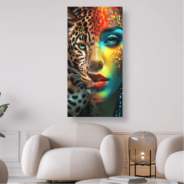Leopardenfrau - 5D DIY Diamond Painting