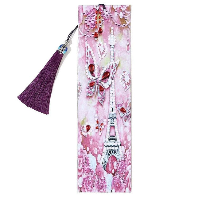 Lesezeichen Schmetterling mit Eiffelturm - Diamond Painting