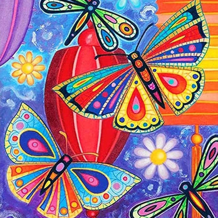 Libellen und Schmetterlinge - Voll AB 5D DIY Diamond Painting