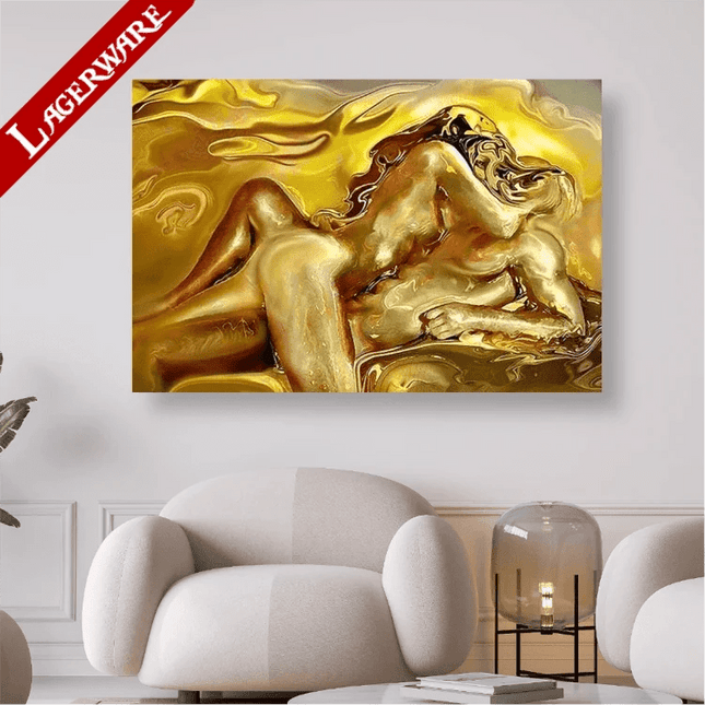Liegendes Liebespaar küsst sich - 5D DIY Diamond Painting Set