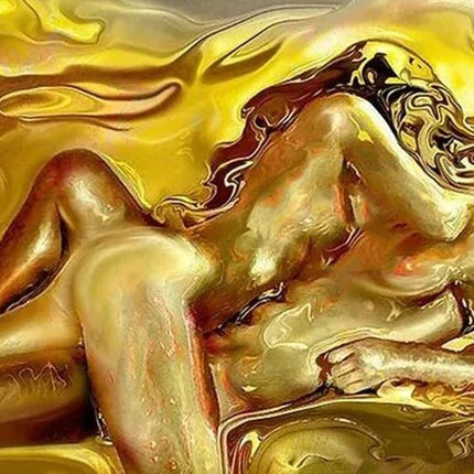 Liegendes Liebespaar küsst sich - 5D DIY Diamond Painting
