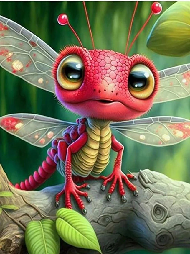 Lilly die Libelle - 5D DIY Strass Stein Diamond Painting