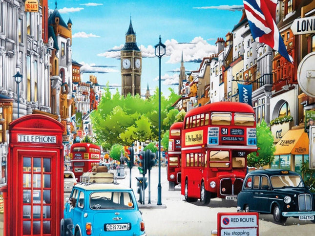 Londen mit der Big Ben - Voll AB 5D DIY Diamond Painting