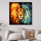 Löwe der Elemente Feuer und Wasser - 5D DIY Diamond Painting