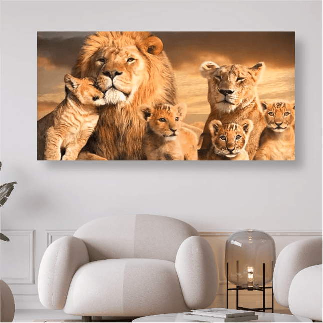 Löwenfamilie - 5D DIY Diamond Painting
