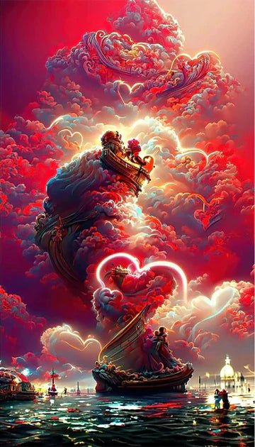 Magic World Rot - Diamond Painting