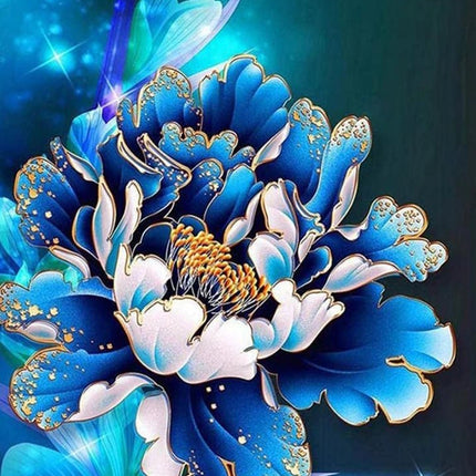 Magische blaue Blüte - Voll AB 5D DIY Diamond Painting