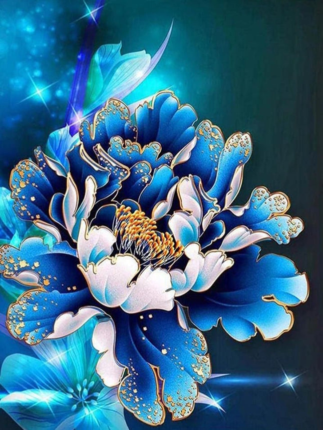 Magische blaue Blüte - Voll AB 5D DIY Diamond Painting