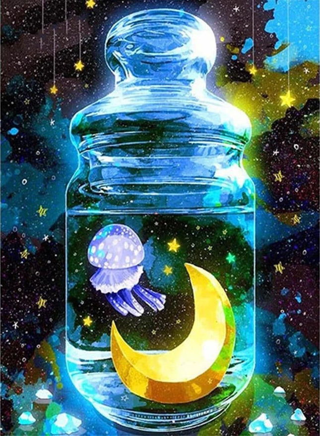 Mond im Glas - Voll AB 5D DIY Diamond Painting