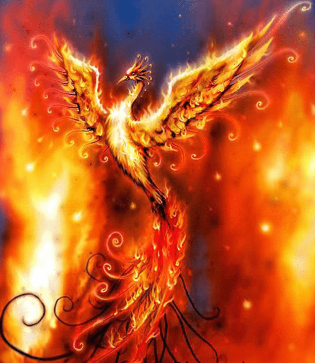 Phoenix in Feuer und Flammen - 5D DIY Diamond Painting