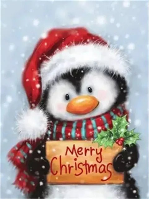 Pinguin Merry Christmas - 5D DIY Diamond Painting