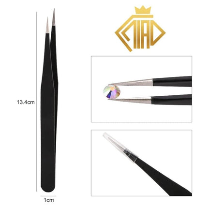 Pinzette Metall gerade oder gebogen - Diamond Painting