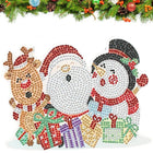 Rentier, Weihnachtsmann und Schneemann Aufhänger - Diamond Painting