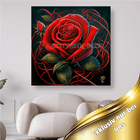 Rote Rosenblüte - 5D DIY Diamond Painting