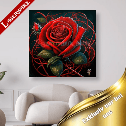 Rote Rosenblüte LA - 5D DIY Diamond Painting