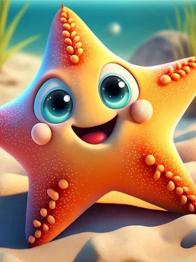 Sakuri der lachende Seestern - 5D DIY Strass Stein Diamond Painting