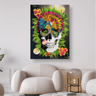Schädel mit Blumen - 5D DIY Diamond Painting