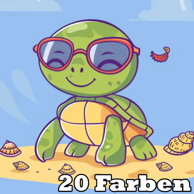 Schildkröte auf Insel Kindermotiv - 5D DIY Diamond Painting