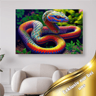 Schlange in Regenbogenfarben - 5D DIY Diamond Painting