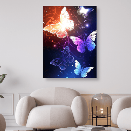 Schmetterlinge mit dunklem Hintergrund - 5D DIY Diamond Painting