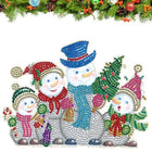 Schneemänner feiern Weihnachten Aufhänger - Diamond Painting