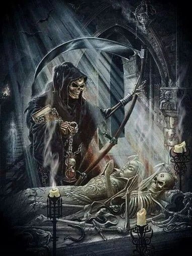 Sensenmann in der Gruft - 5D DIY Diamond Painting