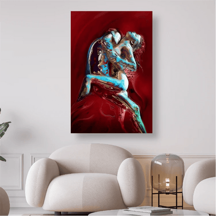 Sitzendes Liebespaar in erotischer Pose - 5D DIY Diamond Painting