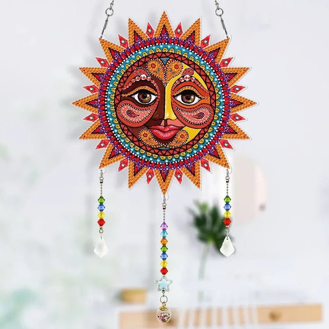Sonne mit Strahlen Aufhänger - Diamond Painting