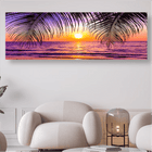 Sonnenuntergang und Palmenblätter - 5D DIY Diamond Painting