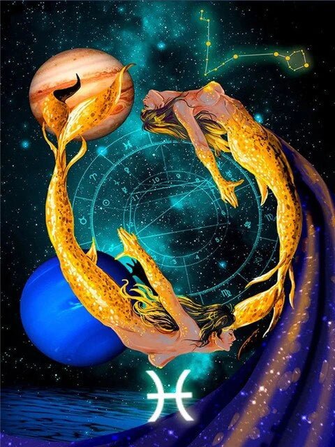 Sternzeichen Fische - 5D DIY Diamond Painting
