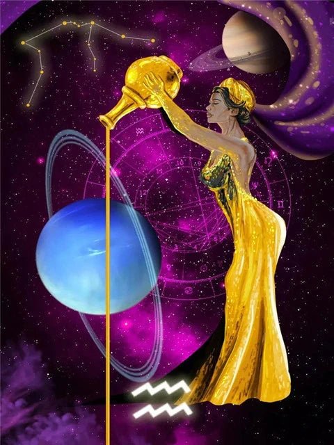 Sternzeichen Wassermann - 5D DIY Diamond Painting