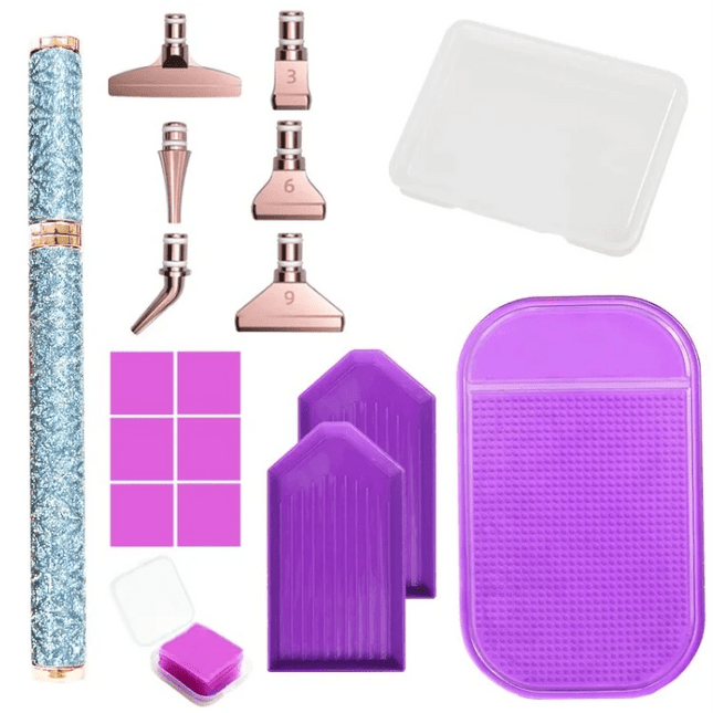 Stift mit 6 Metall Aufsätzen + Set - Diamond Painting