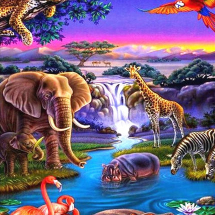 Tiere Afrikas - 5D DIY Diamond Painting