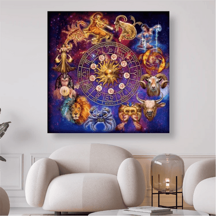 Tierkreiszeichen Kalender Sternzeichen - 5D DIY Diamond Painting