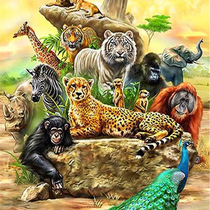 Tierwelt Afrikas - 5D DIY Diamond Painting