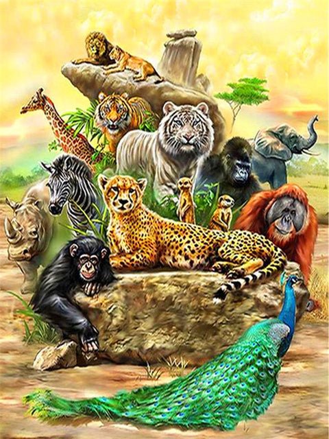 Tierwelt Afrikas - 5D DIY Diamond Painting
