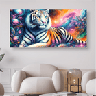 Tiger in abstrakter Umgebung - 5D DIY Diamond Painting