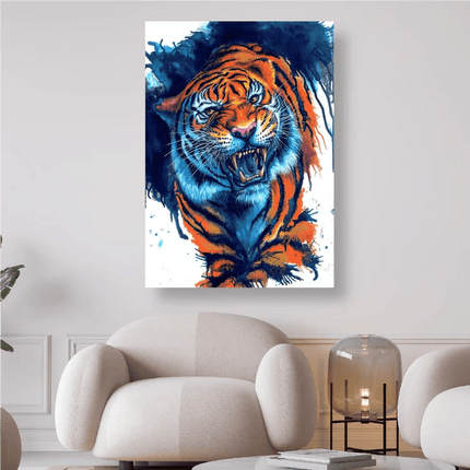 Tiger in Angriffsstellung - 5D DIY Diamond Painting