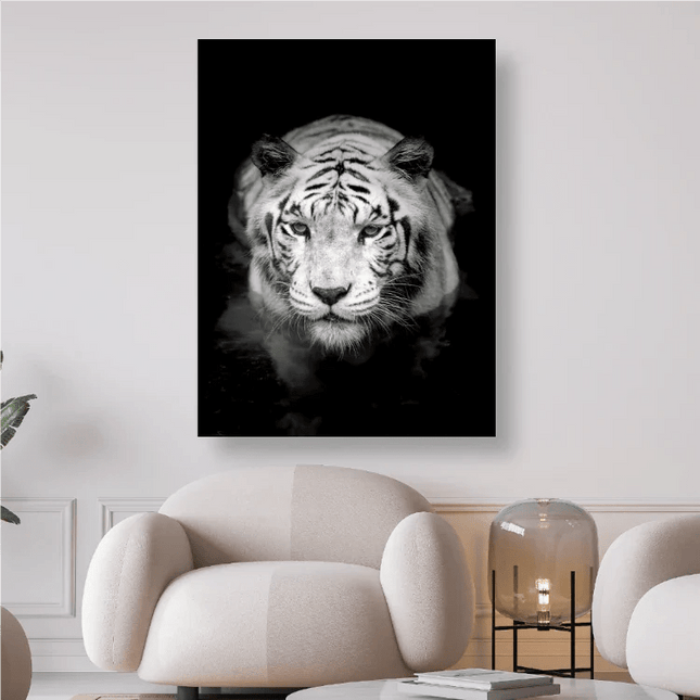 Tiger in schwarz/weiss - 5D DIY Diamond Painting