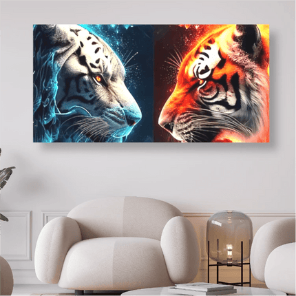 Tigerduell - 5D DIY Diamond Painting