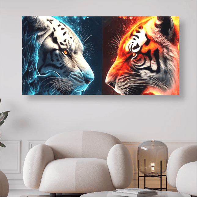 Tigerduell - 5D DIY Diamond Painting