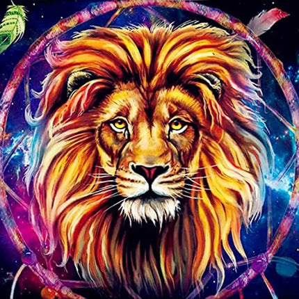 Traumfänger Löwenkopf - Voll AB 5D DIY Diamond Painting