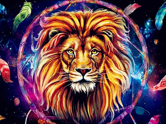 Traumfänger Löwenkopf - Voll AB 5D DIY Diamond Painting