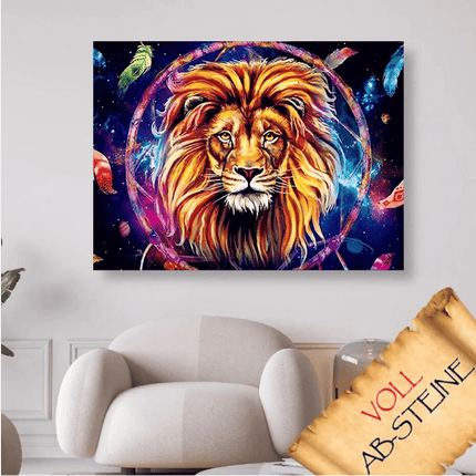 Traumfänger Löwenkopf - Voll AB 5D DIY Diamond Painting