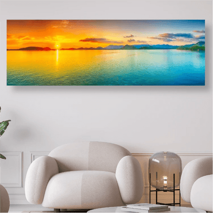 Traumhafter Sonnenuntergang am See - 5D DIY Diamond Painting