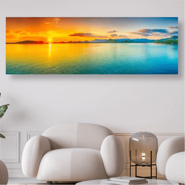 Traumhafter Sonnenuntergang am See - 5D DIY Diamond Painting